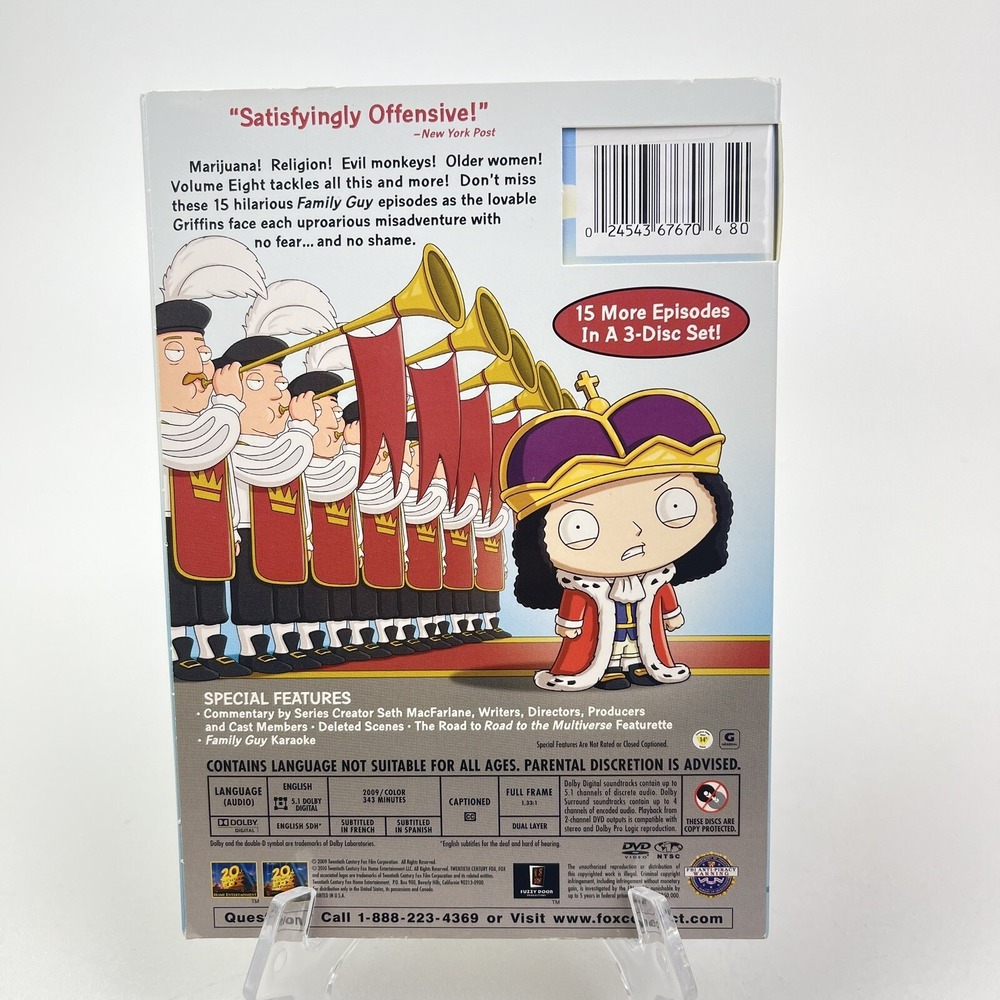 Family Guy Volume Eight DVD Comedy TV Series Animated Peter Griffin - Picture 2 of 12